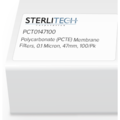 Sterlitech Polycarbonate (PCTE) Membrane Filters, 0.1 Micron, 47mm, PK100 PCT0147100